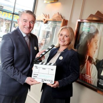Ornua Foods' MD Roisin Hennerty celebrates a €1bn milestone with minister Michael Creed TD