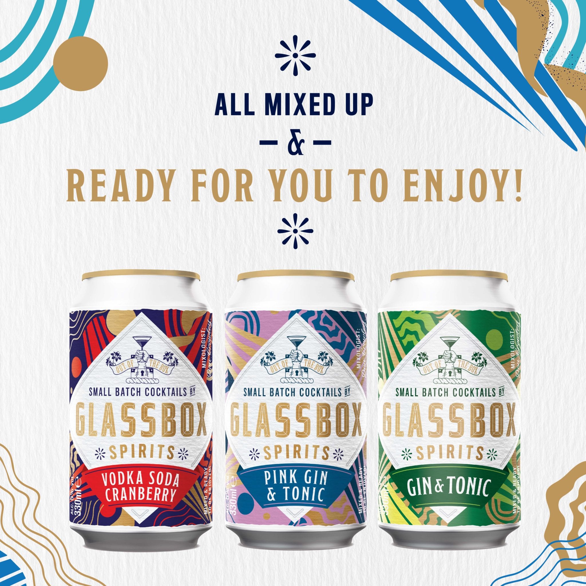 Mixed and ready to enjoy, the Glassbox Spirits range is perfect for summer events on the move such as festivals, concerts and picnics