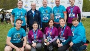 The team from the National Lottery at the third annual IGBF Grocers Fun Run in Phoenix Park, Dublin