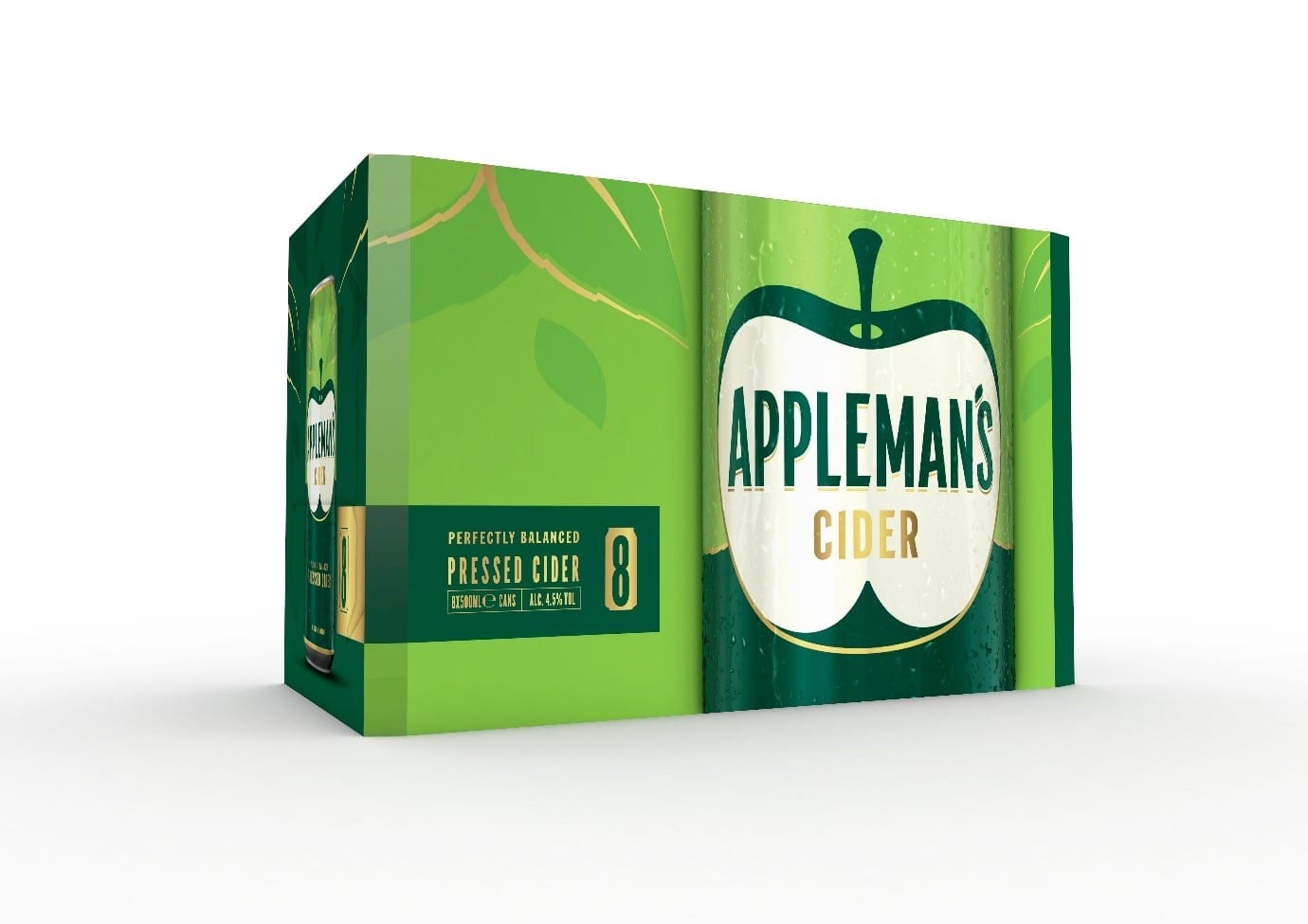 With an ABV of 4.5%, Appleman’s is available nationwide in 500ml bottles and cans and eight-pack cans