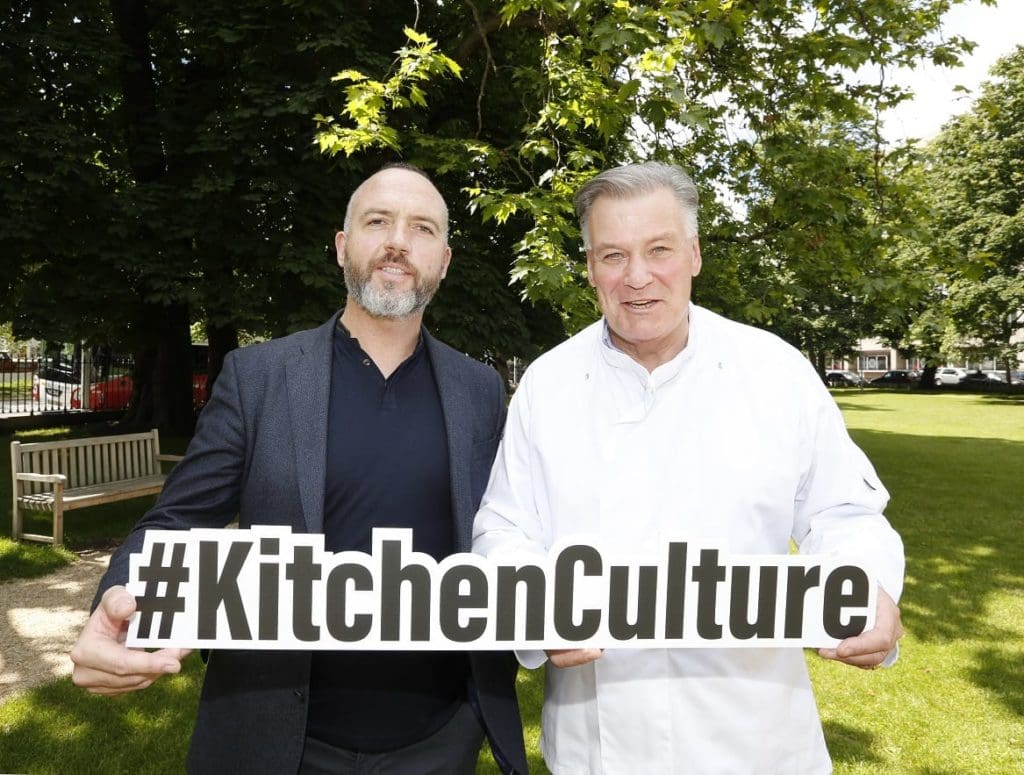 Dylan McGrath and Derry Clarke promote a new initiative aimed at transforming "kitchen culture" in Ireland's food businesses