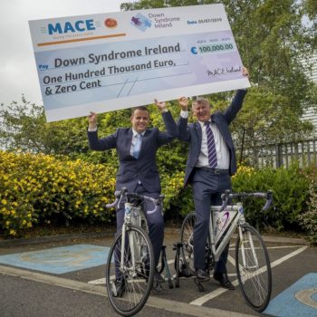 Daniel O'Connell (MACE Sales director) and Gary Owens (DSI CEO) celebrate the two organisations' successful partnership