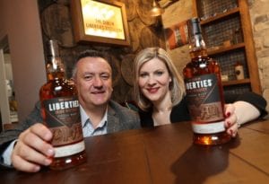 Master distiller Darryl McNally and Cliodhna Barlow, global brand director, Irish Whiskey