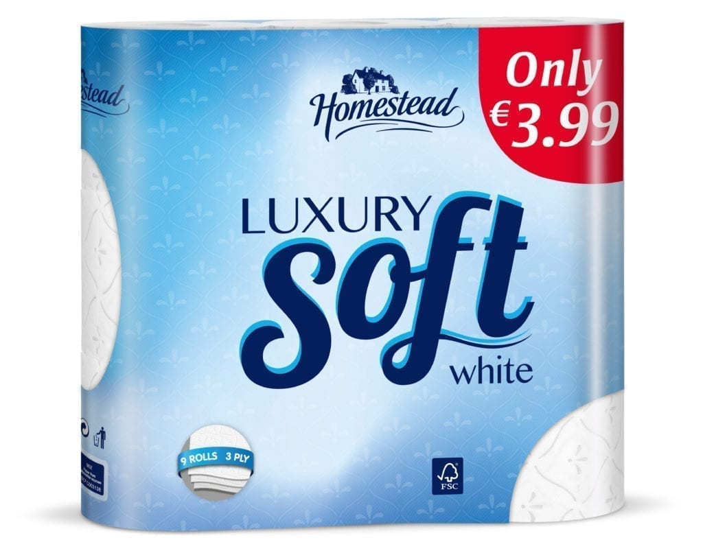 Homestead’s Luxury Soft three-ply toilet tissue introduces a more luxurious product, but with the same great price