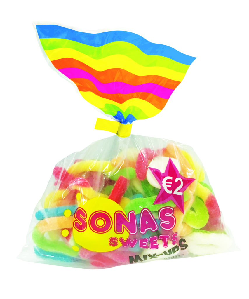 The 230g Sonas Sweets Mix-Up bags are great for sharing and on-the-go convenience