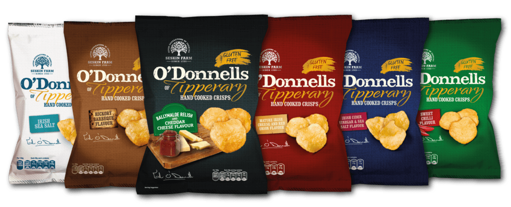 O’Donnells is celebrating its tenth anniversary as Ireland’s favourite hand cooked crisps