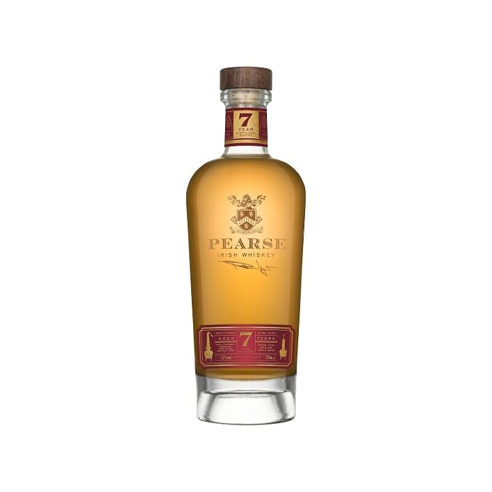 Pearse 7 Year Distillers Choice is a malt forward, malt and grain whiskey blend aged in a combination of former bourbon, Kentucky bourbon barrel ale casks and sherry barrels for 7-9 years
