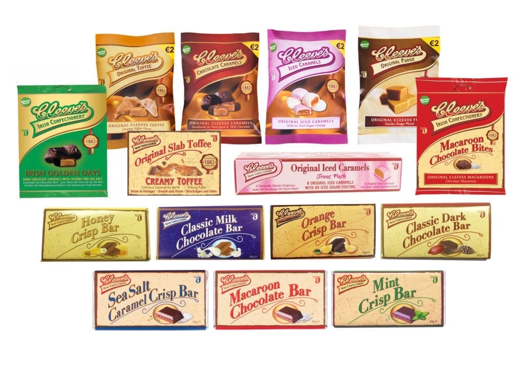 Cleeve’s Irish Confectionery features a quality range of milk chocolate confectionery, bars, toffees and caramels